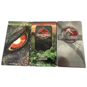 Jurassic Park Lost World Godzilla VHS Tape Vintage Movie Y2K 90s 80s Electronics